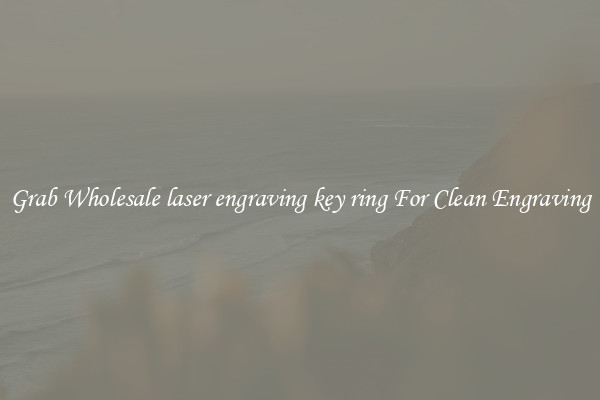 Grab Wholesale laser engraving key ring For Clean Engraving