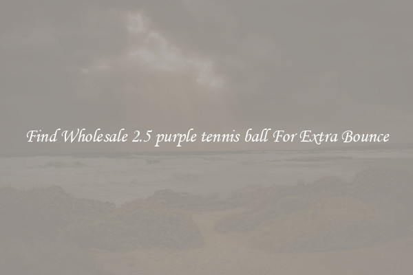Find Wholesale 2.5 purple tennis ball For Extra Bounce