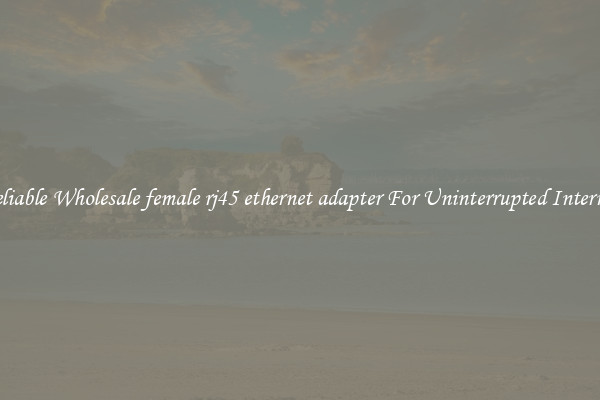 Reliable Wholesale female rj45 ethernet adapter For Uninterrupted Internet