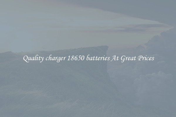 Quality charger 18650 batteries At Great Prices