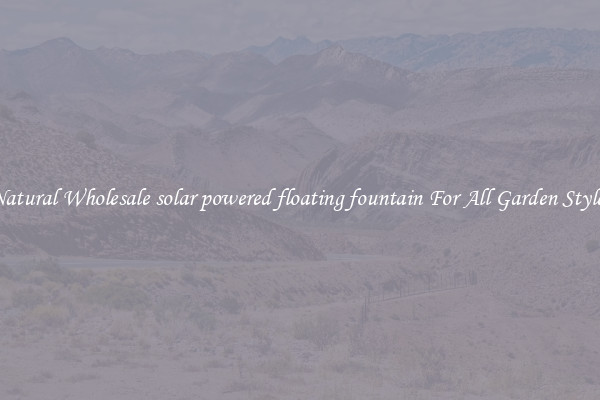 Natural Wholesale solar powered floating fountain For All Garden Styles