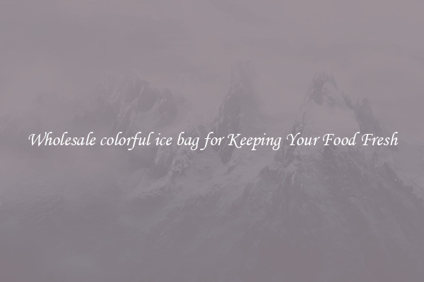 Wholesale colorful ice bag for Keeping Your Food Fresh