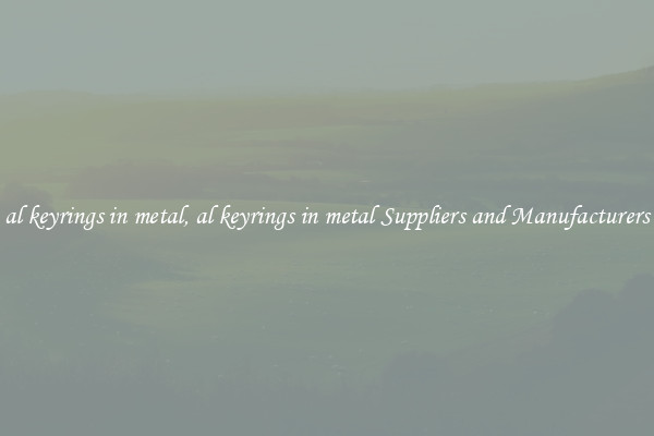 al keyrings in metal, al keyrings in metal Suppliers and Manufacturers