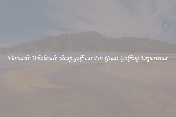 Versatile Wholesale cheap golf car For Great Golfing Experience 