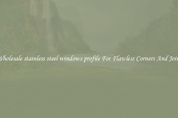 Wholesale stainless steel windows profile For Flawless Corners And Joins