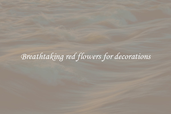 Breathtaking red flowers for decorations