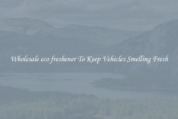 Wholesale eco freshener To Keep Vehicles Smelling Fresh