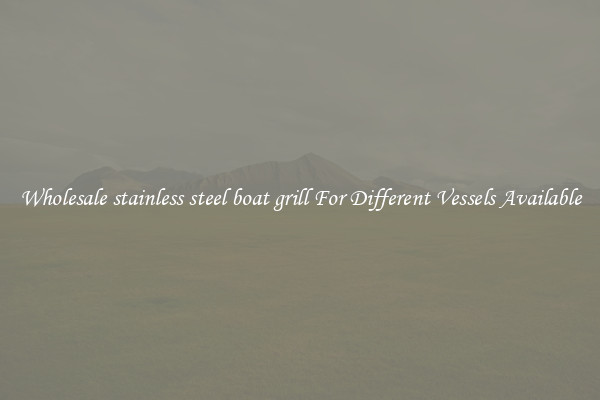 Wholesale stainless steel boat grill For Different Vessels Available