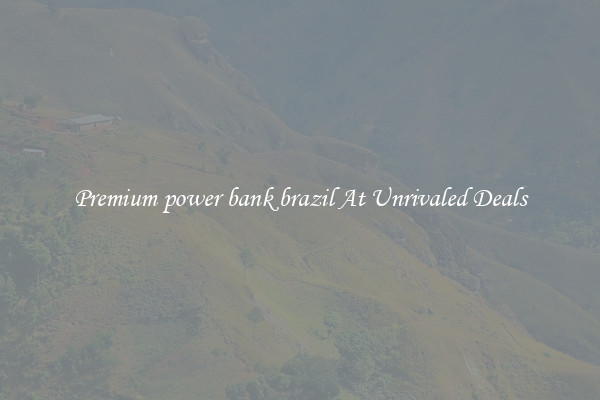Premium power bank brazil At Unrivaled Deals
