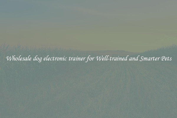 Wholesale dog electronic trainer for Well-trained and Smarter Pets