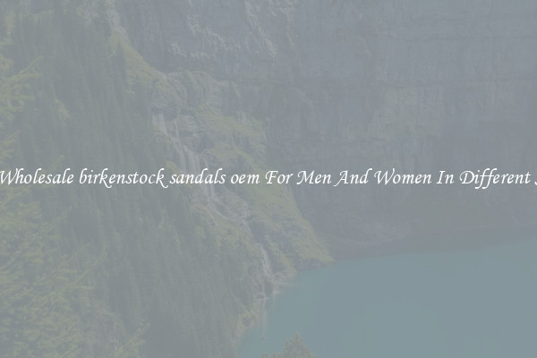 Buy Wholesale birkenstock sandals oem For Men And Women In Different Styles